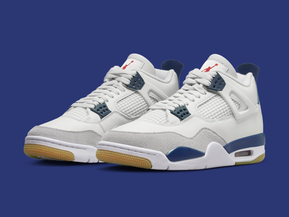 Nike SB x Air Jordan 4 Retro SP Summit White Navy 2025 DR5415-100  