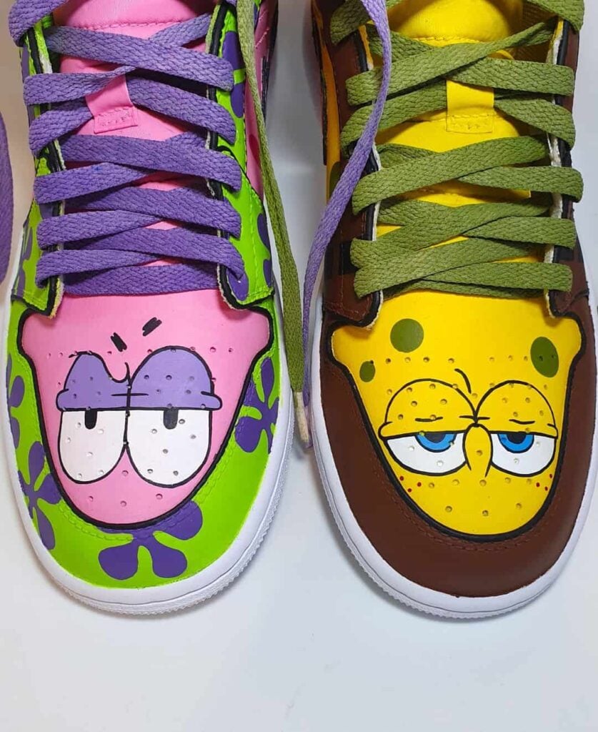 Air Jordan 1 SpongeBob SquarePants Sneakers 23jumpmanstreet