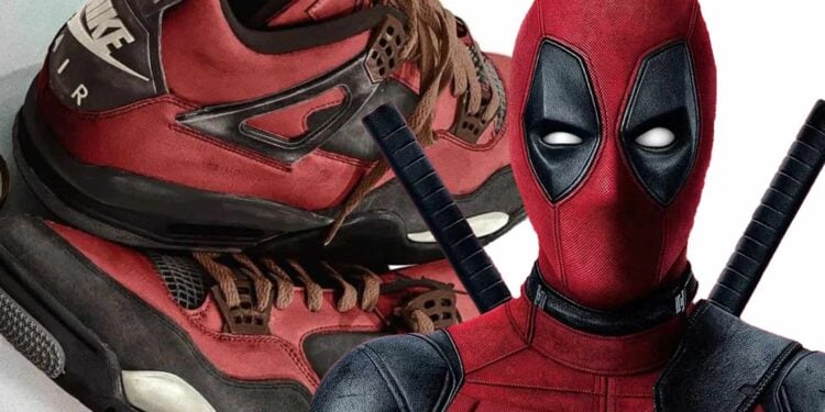 custom air jordan 4 deadpool sneakers