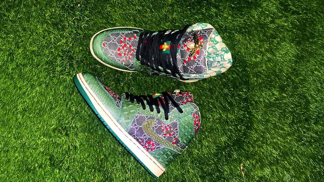 Gucci x Air Jordan 1 "Serpent" Slithers With Cool