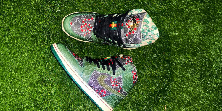 Gucci x Air Jordan 1 "Serpent" Slithers With Cool