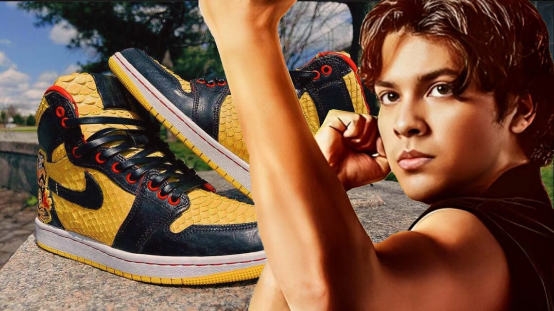 These "Cobra Kai" Air Jordan 1 Sneakers Strike Hard