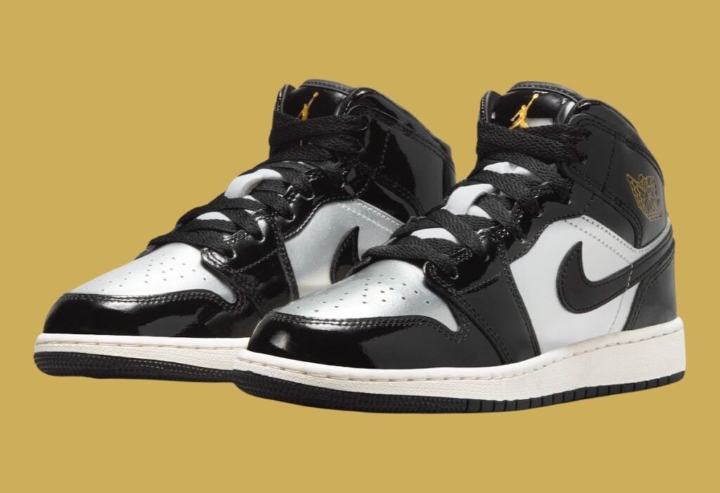 The Air Jordan 1 Mid GS Black Metallic Silver Is Super Sleek 23jumpmanstreet