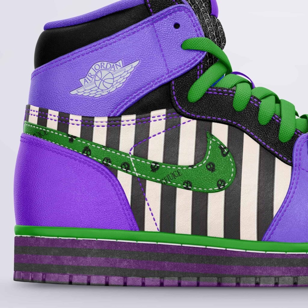 “Beetlejuice” Air Jordan 1 Close up