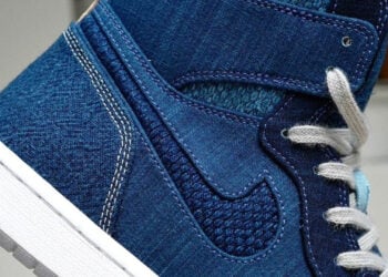 denim air jordan 1 boro sneaker