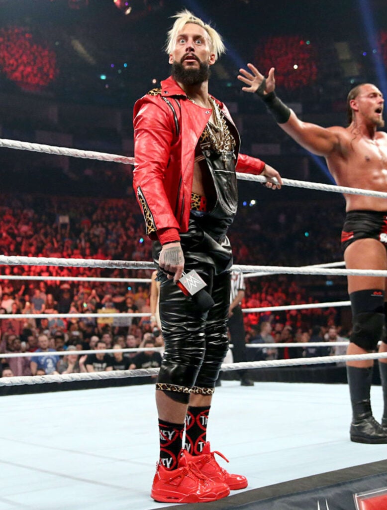 Enzo Amore: Air Jordan 4 Retro "11Lab4 Red"