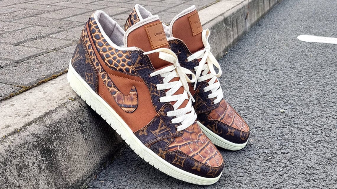 Louis Vuitton Air Jordan 1 Low Monogram Caramel Crisp