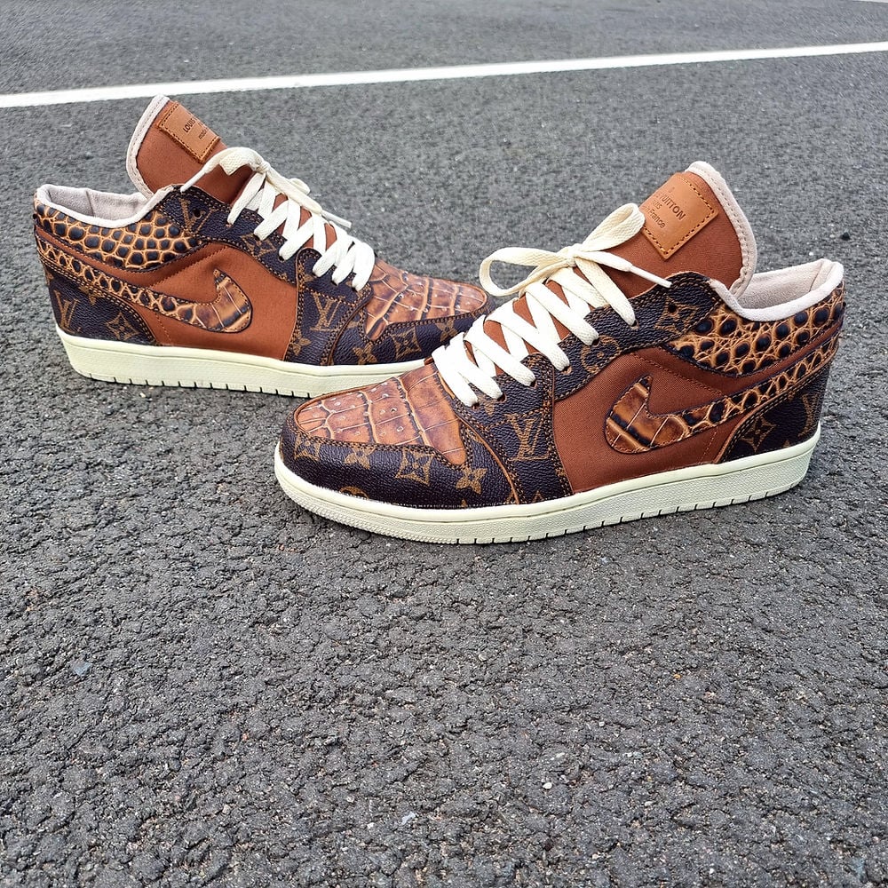 Louis Vuitton x Air Jordan 1 Low "Monogram Caramel Crisp"