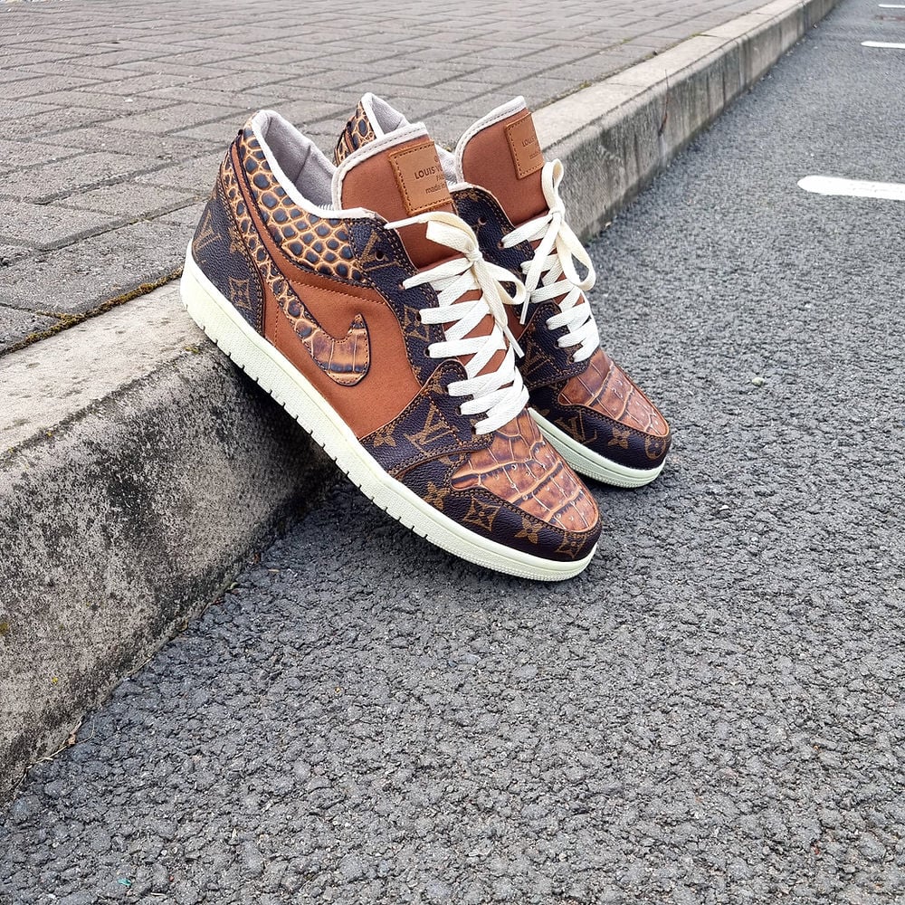 Louis Vuitton x Air Jordan 1 Low "Monogram Caramel Crisp"