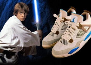 luke skywalker blue lightsaber sneakers air jordan 4