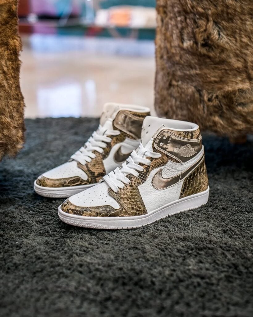 Air Jordan 1 High Gold Snake Is Pure Venom for the Haters 23jumpmanstreet