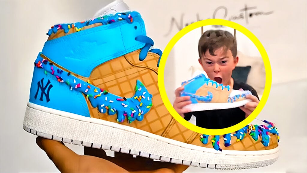 Parents Turn Their Son's Sneaker Drawing Into a Custom Christmas Surprise