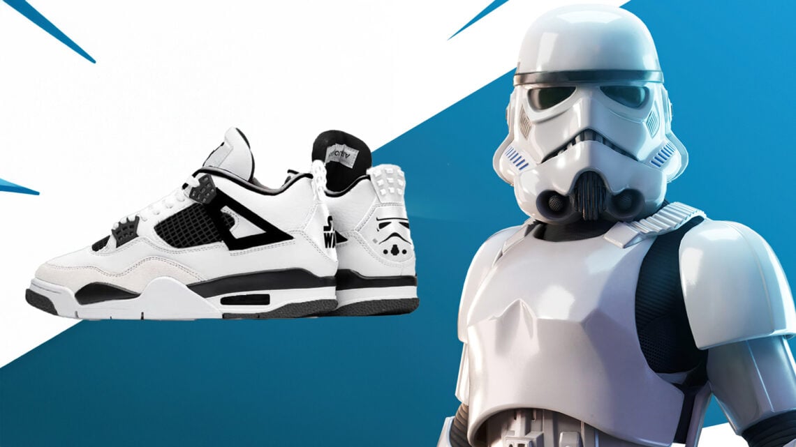 Star Wars Jordan 4 Stormtrooper Sneakers