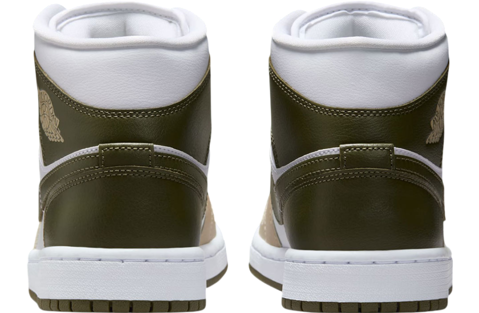 Air Jordan 1 Mid "Tan/Olive Green"