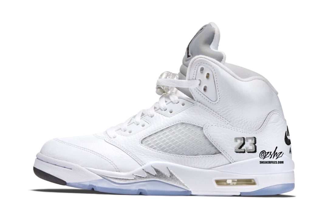 The Air Jordan 5 “White Metallic”