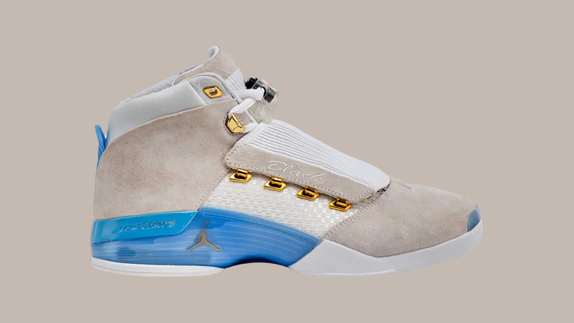 OVO x Air Jordan 17 Retro 'White Valor Blue' Sample