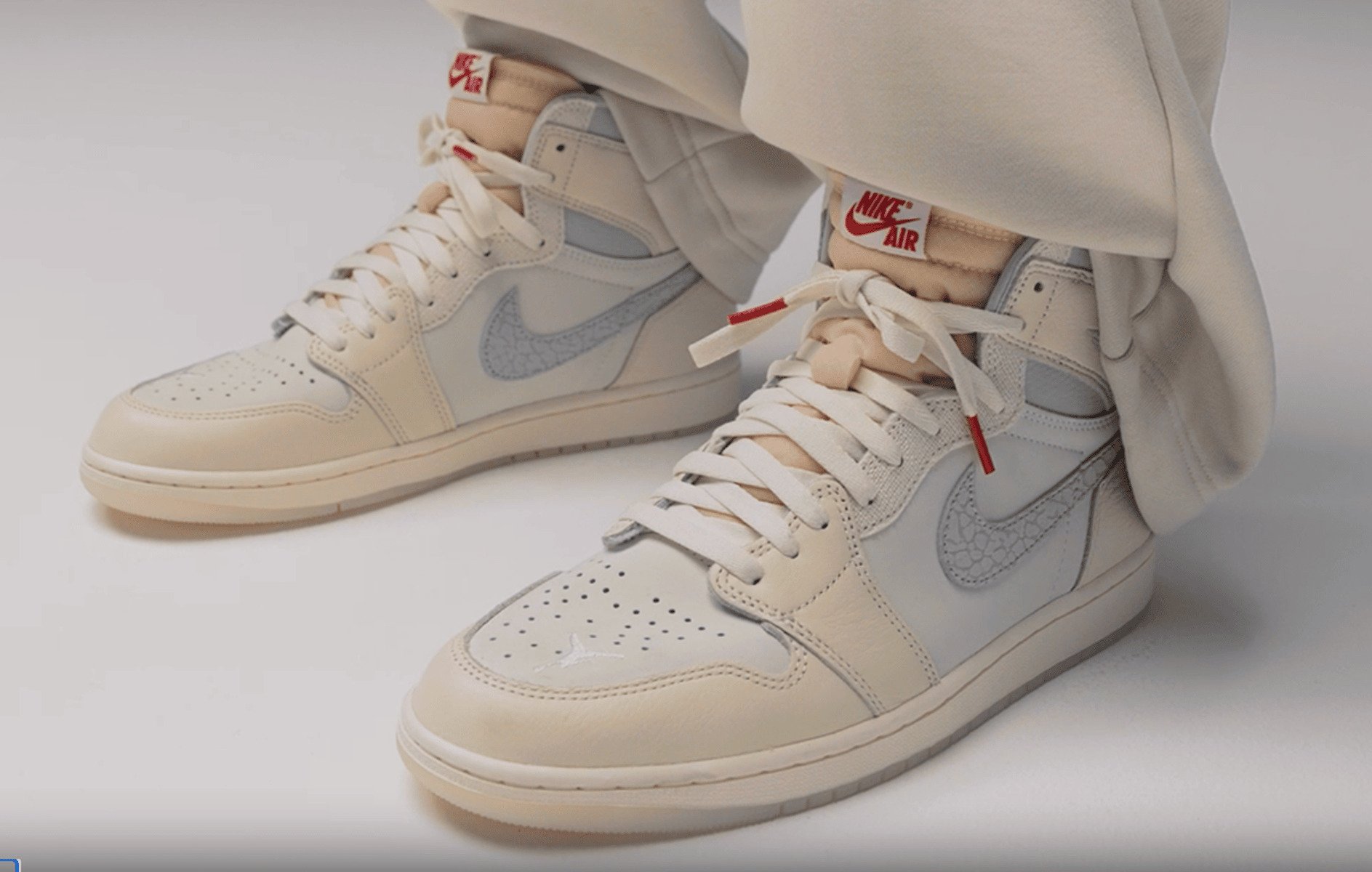 Air Jordan 1 High Sail University Red