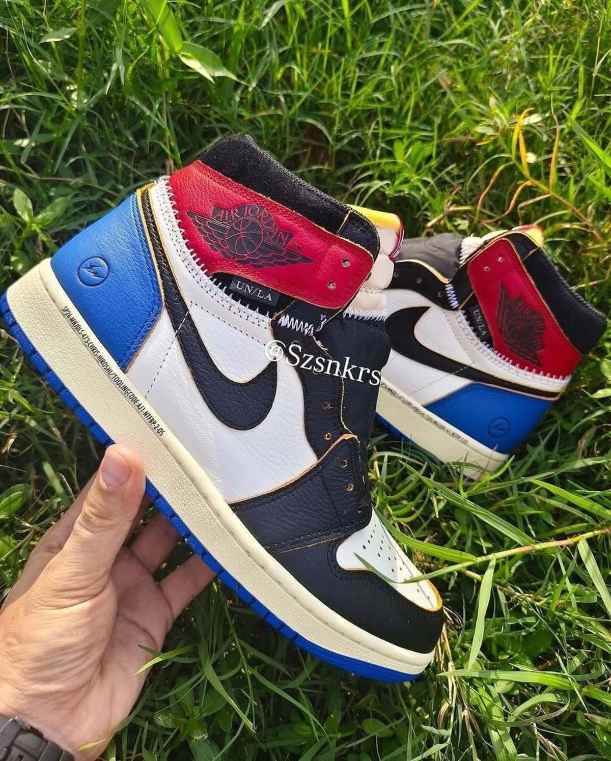 Union x Fragment x Air Jordan 1 High OG "Varsity Red/Sport Royal" 