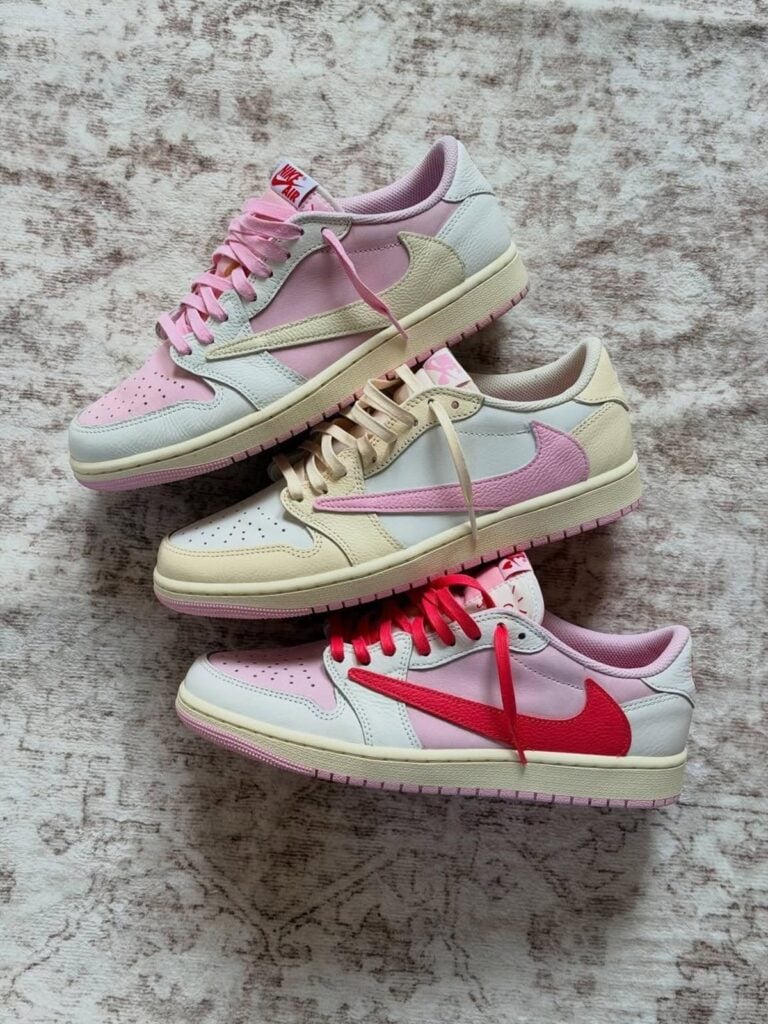 avis Scott x Air Jordan 1 Low OG "Shy Pink"